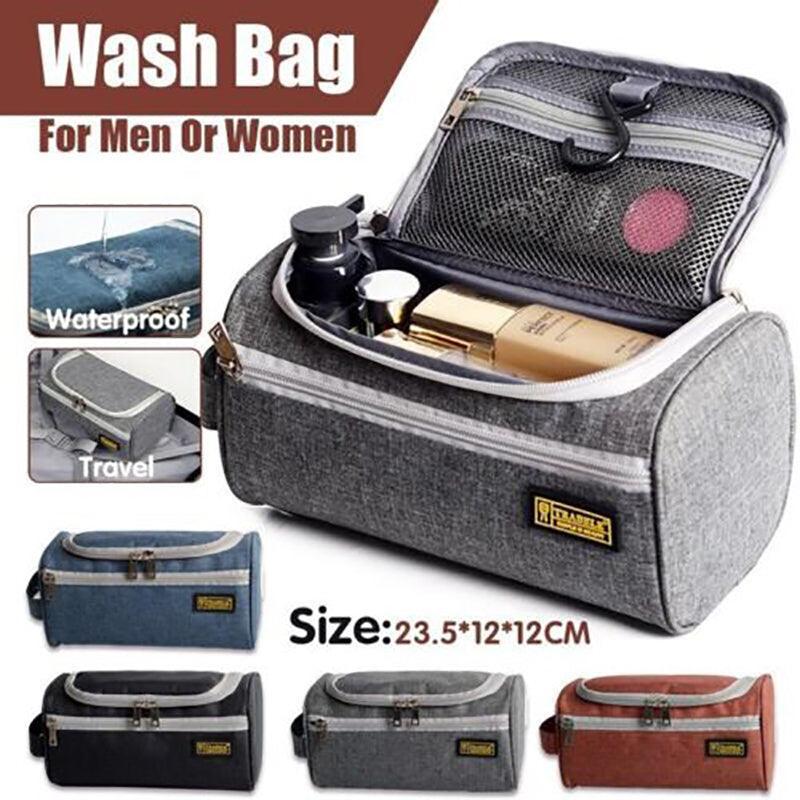 Large Capacity Men Travel Toiletry Kit Wash Bag Waterproof Cosmetic Bags Holder - Grey V528-WASHGARGLEBAG-GREY-19595