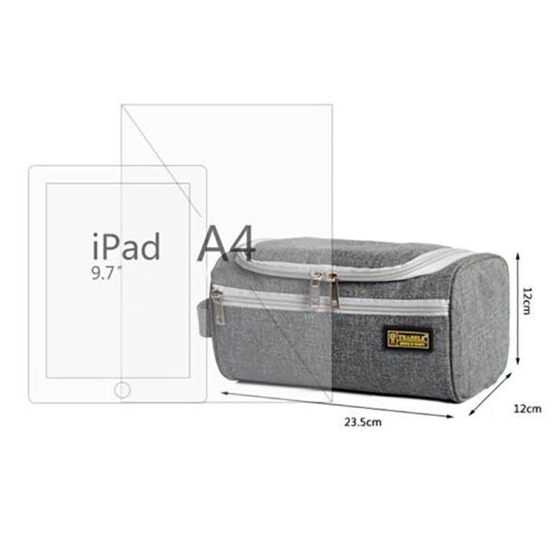 Large Capacity Men Travel Toiletry Kit Wash Bag Waterproof Cosmetic Bags Holder - Grey V528-WASHGARGLEBAG-GREY-19595