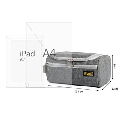 Large Capacity Men Travel Toiletry Kit Wash Bag Waterproof Cosmetic Bags Holder - Grey V528-WASHGARGLEBAG-GREY-19595