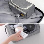 Large Capacity Men Travel Toiletry Kit Wash Bag Waterproof Cosmetic Bags Holder - Grey V528-WASHGARGLEBAG-GREY-19595
