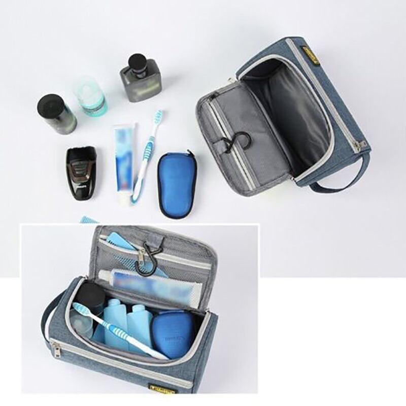 Large Capacity Men Travel Toiletry Kit Wash Bag Waterproof Cosmetic Bags Holder - Grey V528-WASHGARGLEBAG-GREY-19595