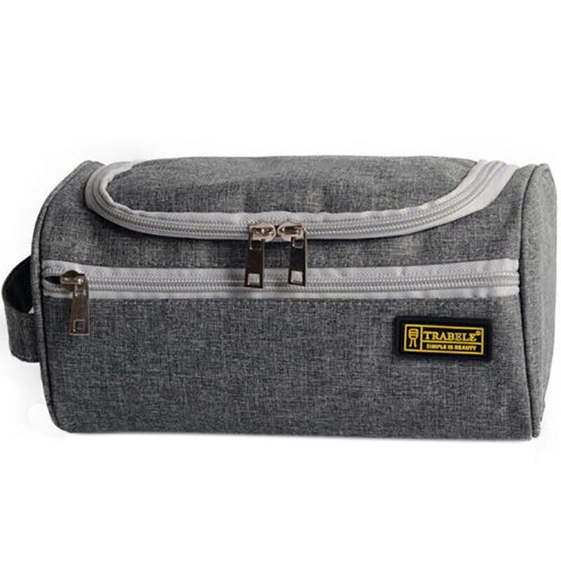 Large Capacity Men Travel Toiletry Kit Wash Bag Waterproof Cosmetic Bags Holder - Grey V528-WASHGARGLEBAG-GREY-19595