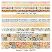 Gold Foil Washi Tape Set Decorative Craft Tape for Gift Wrapping Scrapbooking - JXHG V528-WASHI-TAPE-JXHG-903049