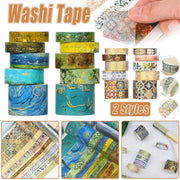 Gold Foil Washi Tape Set Decorative Craft Tape for Gift Wrapping Scrapbooking - YSSCJ V528-WASHI-TAPE-YSSCJ-630345