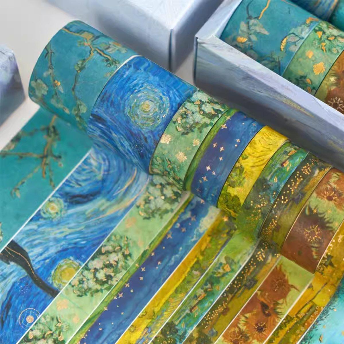 Gold Foil Washi Tape Set Decorative Craft Tape for Gift Wrapping Scrapbooking - YSSCJ V528-WASHI-TAPE-YSSCJ-630345