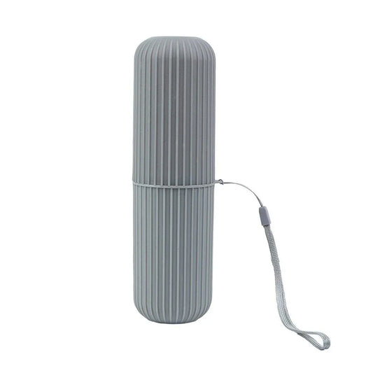 Travel Toothbrush and Toothpaste Holder Portable Bathroom Storage Box Case Cover - Grey V528-WASHING-CUP-GREY-992171