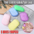 100Pcs Scented Foaming Paper Soap Portable Washing Sheets for Travel V528-WASHINGSLICE-100PCS-630970
