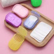 100Pcs Scented Foaming Paper Soap Portable Washing Sheets for Travel V528-WASHINGSLICE-100PCS-630970