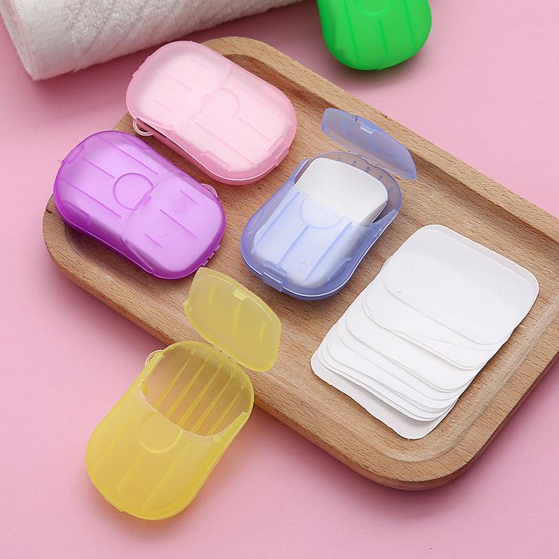 100Pcs Scented Foaming Paper Soap Portable Washing Sheets for Travel V528-WASHINGSLICE-100PCS-630970