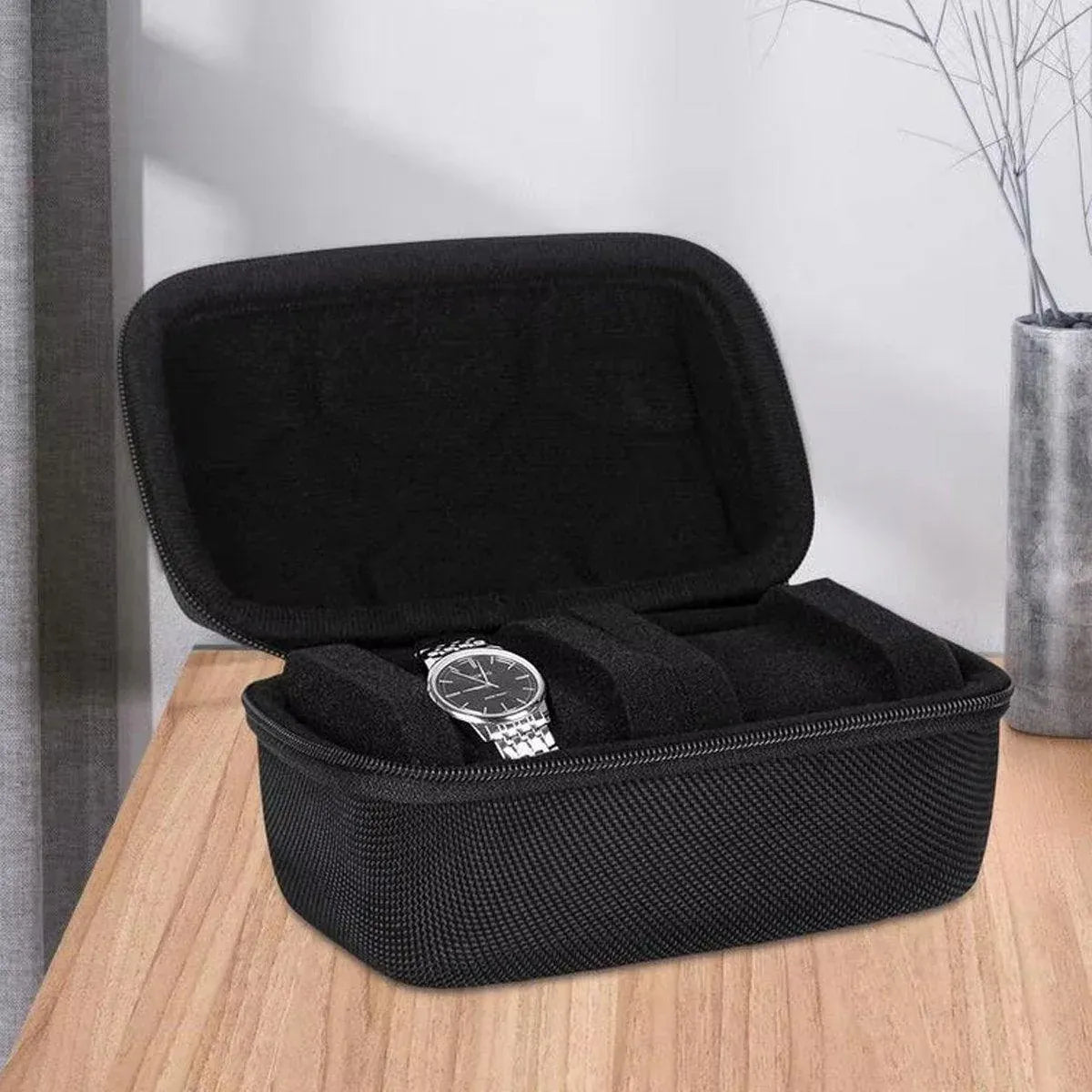 Two Card Portable Watch Organizer Box Storage Case for Watches and Straps V528-WATCH-STORAGE-2-891455