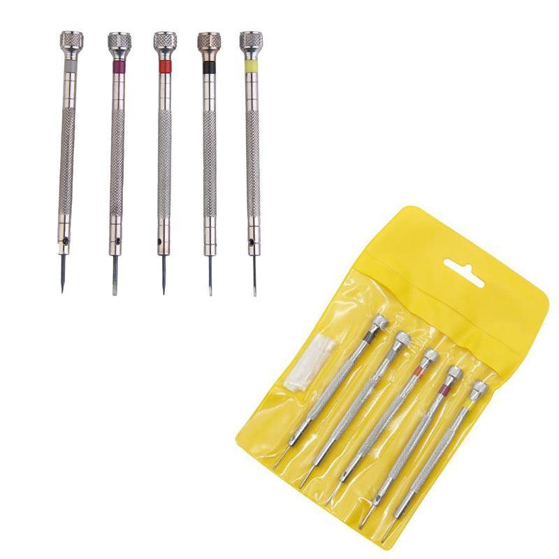 5X Precision Screwdriver Eyeglasses Watch Jewelry Watchmaker Repair Tool Set V528-WATCHMAKERREPAIR-5PCS-883128