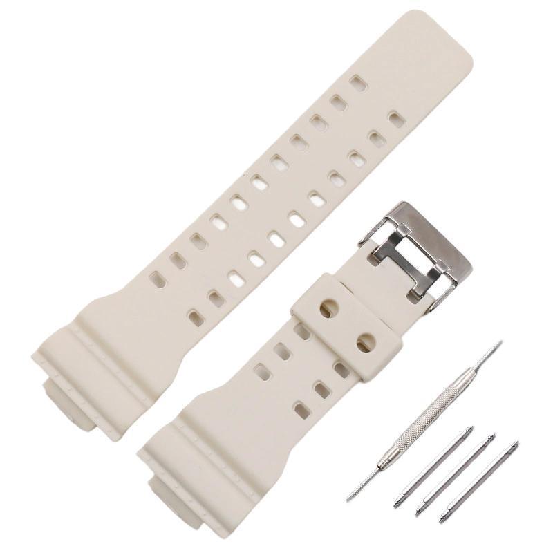 16mm TPU Watch Strap Compatible with G Series GA100 G8900 GW8900 with Tool Pins - Black V528-WATCHSTRAP-613856