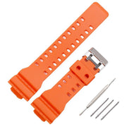 16mm TPU Watch Strap Compatible with G Series GA100 G8900 GW8900 with Tool Pins - Black V528-WATCHSTRAP-613856