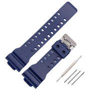 16mm TPU Watch Strap Compatible with G Series GA100 G8900 GW8900 with Tool Pins - Black V528-WATCHSTRAP-613856
