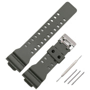16mm TPU Watch Strap Compatible with G Series GA100 G8900 GW8900 with Tool Pins - Black V528-WATCHSTRAP-613856