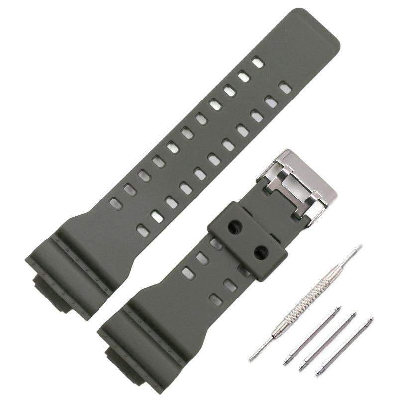 16mm TPU Watch Strap Compatible with G Series GA100 G8900 GW8900 with Tool Pins - Black V528-WATCHSTRAP-613856