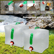 Portable Folding Water Bag Compression Bucket Outdoor Sports Cycling Equipment - 15L