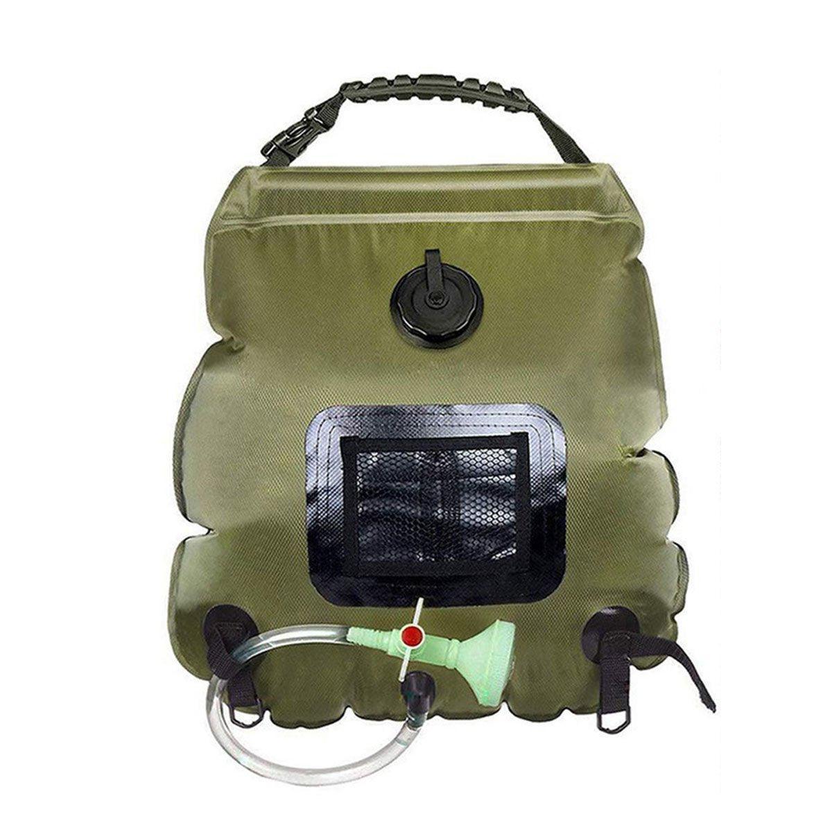 20L Camp Shower Bag Solar Heat Water Pipe Portable Camping Hiking Travel Outdoor V528-WATER-BAG-20L-GREEN-221684