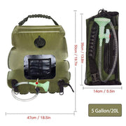 20L Camp Shower Bag Solar Heat Water Pipe Portable Camping Hiking Travel Outdoor V528-WATER-BAG-20L-GREEN-221684