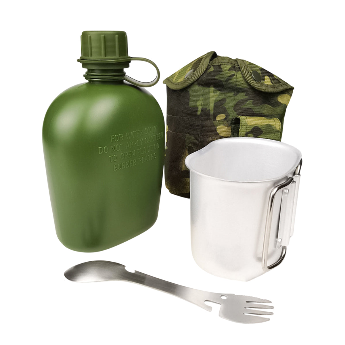 4pcs Camouflage Tactical Water Bottle Outdoor Camping Multi-functional Outdoor V528-WATER-BOTTLE-GREEN-4PCS-8010744