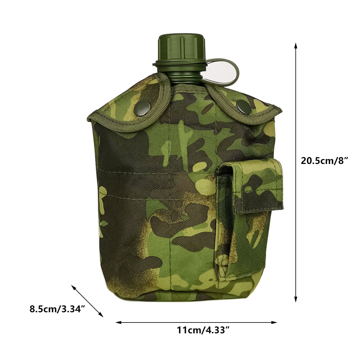 4pcs Camouflage Tactical Water Bottle Outdoor Camping Multi-functional Outdoor V528-WATER-BOTTLE-GREEN-4PCS-8010744