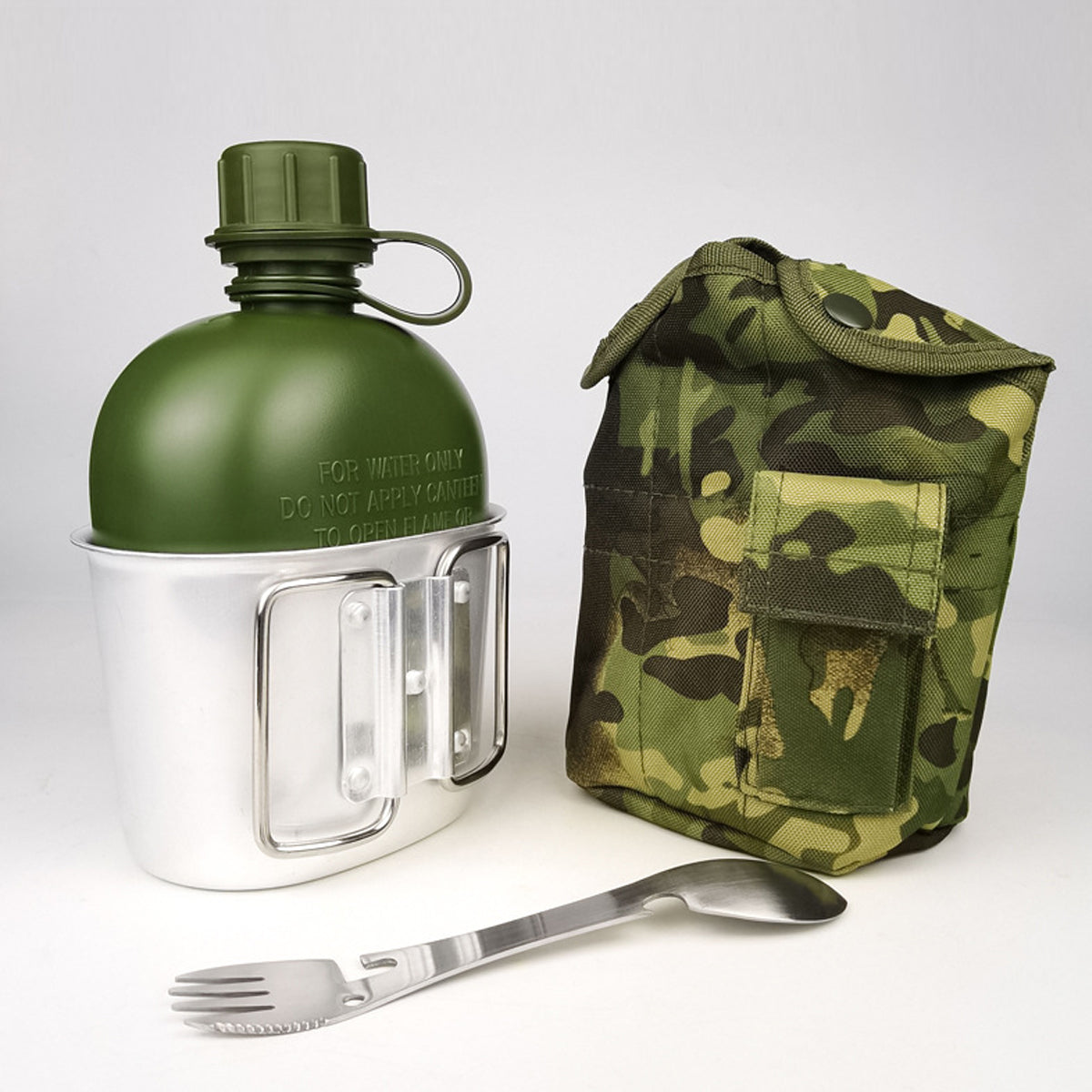 4pcs Camouflage Tactical Water Bottle Outdoor Camping Multi-functional Outdoor V528-WATER-BOTTLE-GREEN-4PCS-8010744