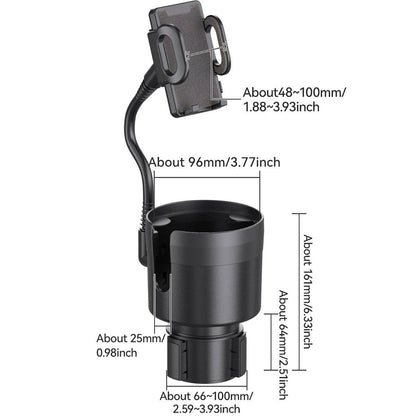 2 in 1 Car Phone Holder and Cup Holder Drink Organiser Water Bottle Holder V528-WATER-CUP-690789