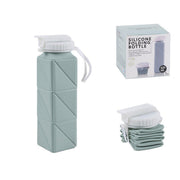 620ml Silicone Folding Water Bottle Food Grade Outdoor Sports Kettle High Temp - Green V528-WATER-CUP-GREEN-611861
