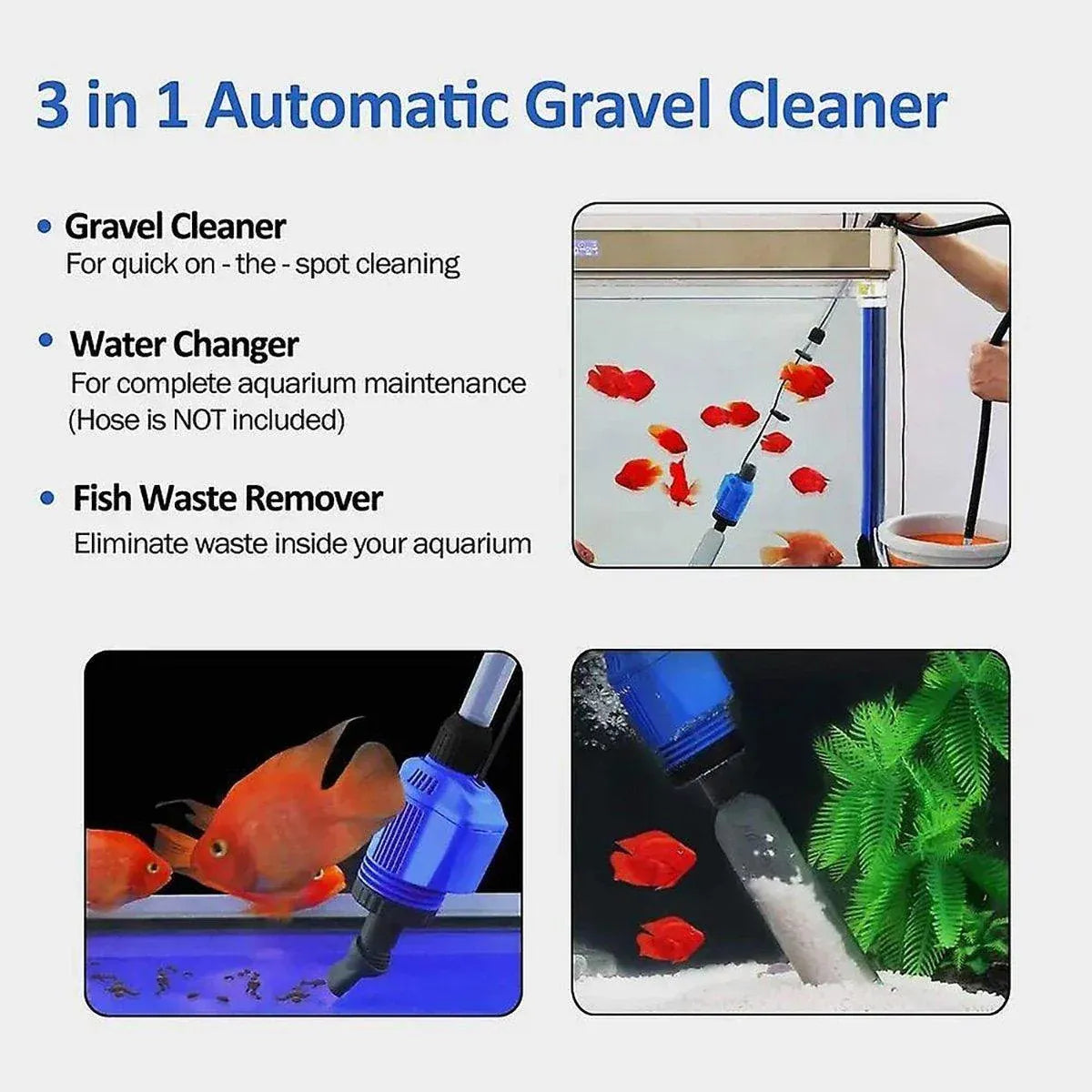 Aquarium Multi-function Water Changer Suction Pump For Tank Cleaning Fish Waste V528-WATER-EXCHANGER-058-100704