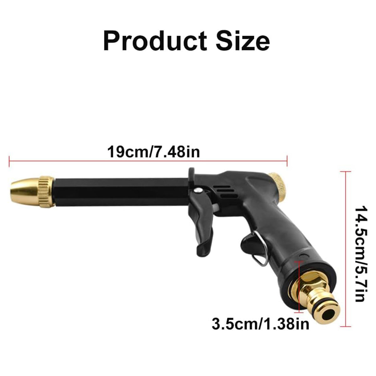 Household Car Wash Water Sprayer Garden Cleaning Nozzle for Car and Flower Watering - Cleaning Water Gun Only V528-WATER-GUN-828958