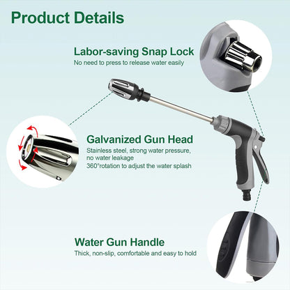 High Pressure Long Pole Water Spray Nozzle Household Car Wash Cleaning Sprayer - Car Wash Sprayer Set V528-WATER-GUN-T8-15M-766964