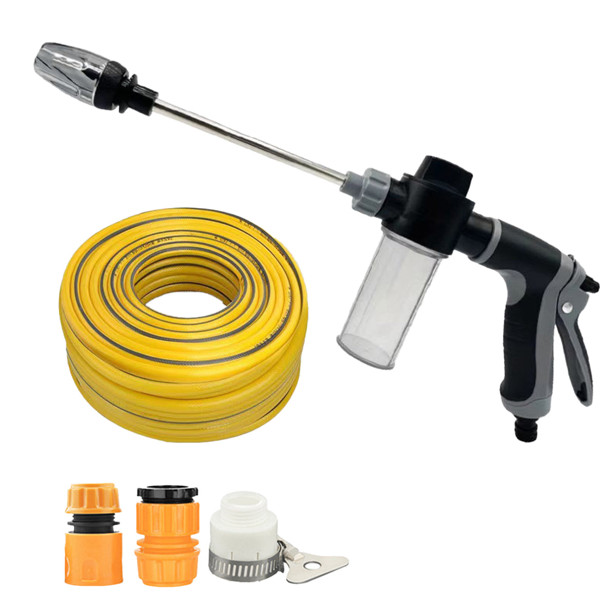 High Pressure Long Pole Water Spray Nozzle Household Car Wash Cleaning Sprayer - Car Wash Sprayer Set V528-WATER-GUN-T8-15M-766964