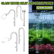 Aquarium Glass Inlet Outlet Pipe Fish Tank Filter Oil Film Remover Plant Holder - Hemispherical outlet-16mm V528-WATER-OUTLET-BQ-16MM-134181