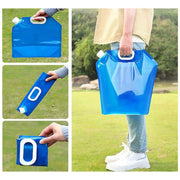 4pcs Folding Water Storage Bag Portable Bucket for Camping Hiking Outdoor Sports - Transparent V528-WATER-STORAGE-BAG-4PCS-CLEAR-656231
