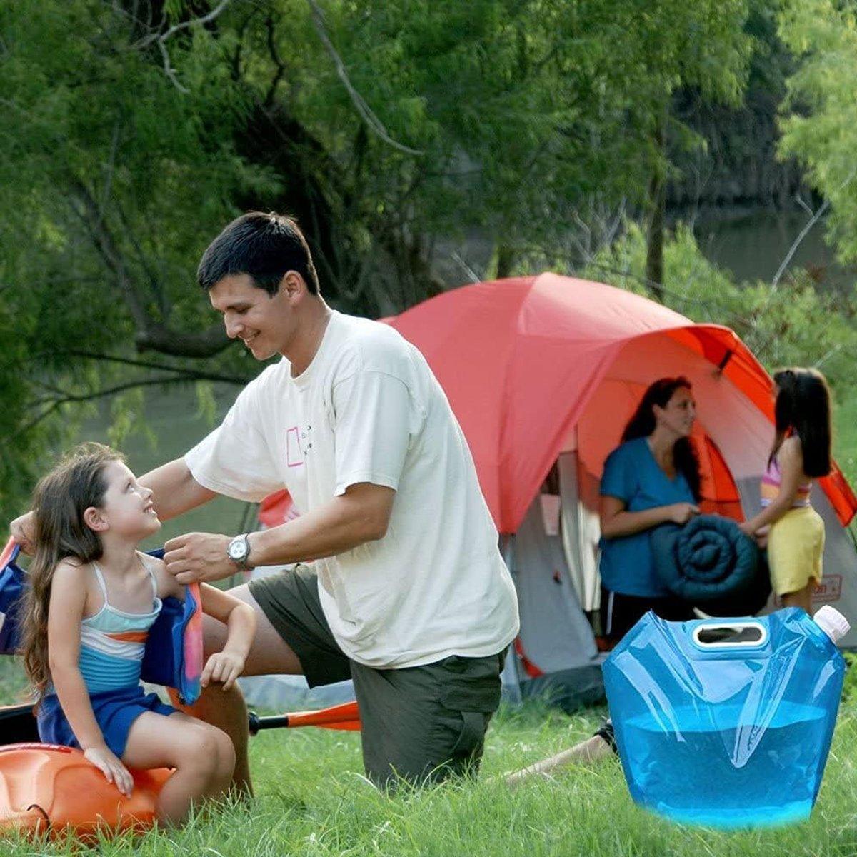 4pcs Folding Water Storage Bag Portable Bucket for Camping Hiking Outdoor Sports - Transparent V528-WATER-STORAGE-BAG-4PCS-CLEAR-656231