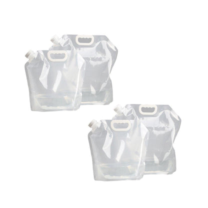4pcs Folding Water Storage Bag Portable Bucket for Camping Hiking Outdoor Sports - Transparent V528-WATER-STORAGE-BAG-4PCS-CLEAR-656231