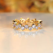 Square Design 1.2ct Simulated Diamond Women Engagement Ring Rose Gold Plated - Water Blue-Size 10