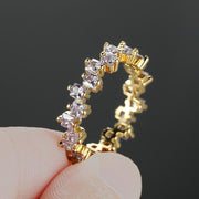 Square Design 1.2ct Simulated Diamond Women Engagement Ring Rose Gold Plated - Water Blue-Size 10