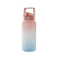 2L Large Water Bottle Straw Time Gradient Cup Fitness Jugs Sport Gym Training - Pink V528-WATERBOTTLE-2L-PINK-195008