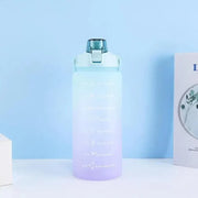 2L Large Water Bottle Straw Time Gradient Cup Fitness Jugs Sport Gym Training - Pink V528-WATERBOTTLE-2L-PINK-195008