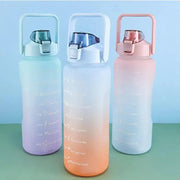 2L Large Water Bottle Straw Time Gradient Cup Fitness Jugs Sport Gym Training - Pink V528-WATERBOTTLE-2L-PINK-195008