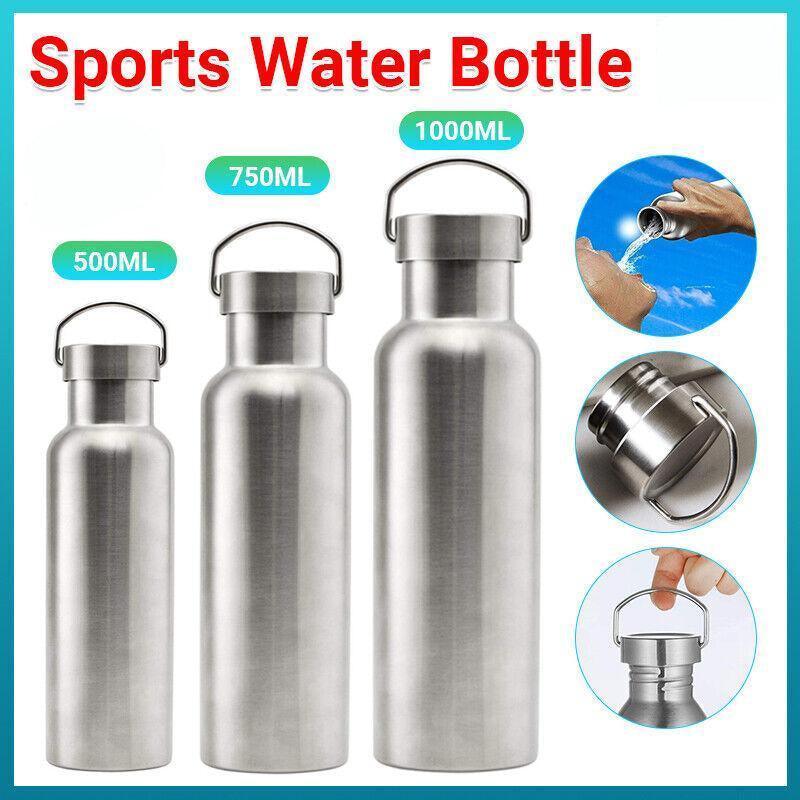 500/750/1000Ml Stainless Steel Water Bottle Motivational Sports Drink Cup Flask - 500ML V528-WATERBOTTLE-500ML-900358