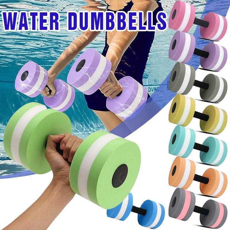 Water Dumbbell Aquatic Exercise Dumbell Water Aerobics Workouts Barbell - Grey-Pink V528-WATERDUMBBELL-GR-PINK-839153