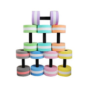 Water Dumbbell Aquatic Exercise Dumbell Water Aerobics Workouts Barbell - Grey-Pink V528-WATERDUMBBELL-GR-PINK-839153