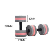Water Dumbbell Aquatic Exercise Dumbell Water Aerobics Workouts Barbell - Grey-Pink V528-WATERDUMBBELL-GR-PINK-839153