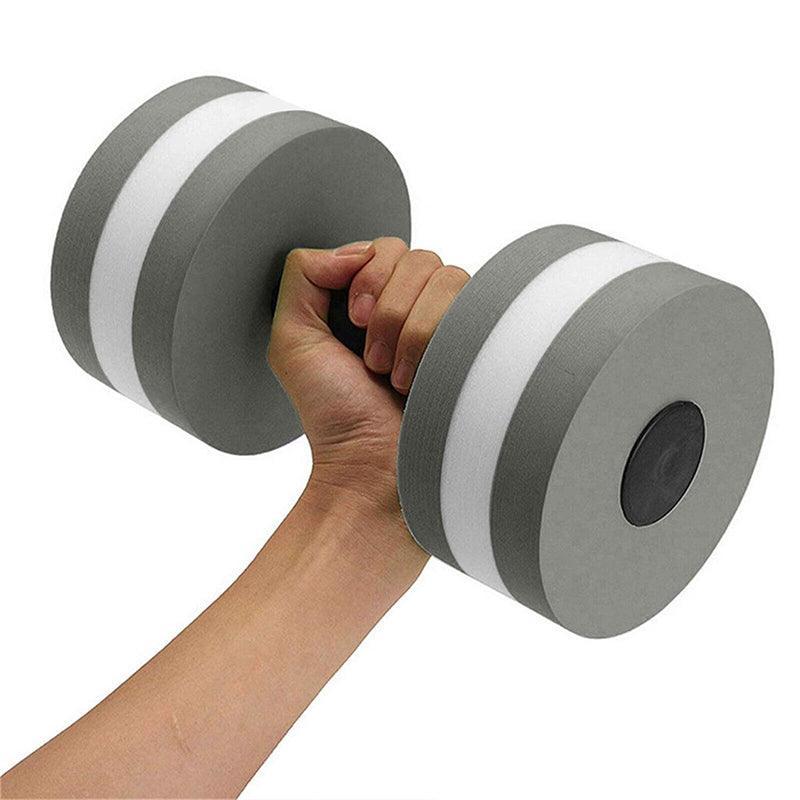 Water Dumbbell Aquatic Exercise Dumbell Water Aerobics Workouts Barbell - Grey-Pink V528-WATERDUMBBELL-GR-PINK-839153