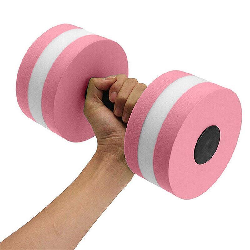 Water Dumbbell Aquatic Exercise Dumbell Water Aerobics Workouts Barbell - Grey-Pink V528-WATERDUMBBELL-GR-PINK-839153