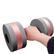 Water Dumbbell Aquatic Exercise Dumbell Water Aerobics Workouts Barbell - Grey-Pink V528-WATERDUMBBELL-GR-PINK-839153