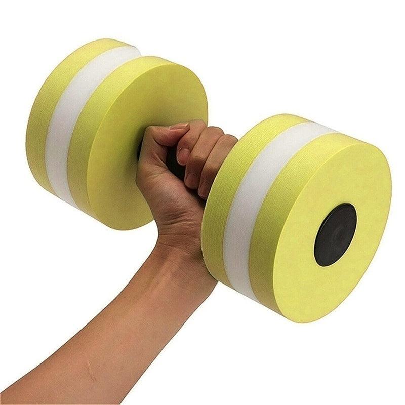 Water Dumbbell Aquatic Exercise Dumbell Water Aerobics Workouts Barbell - Grey-Pink V528-WATERDUMBBELL-GR-PINK-839153