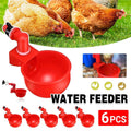 6x Automatic Chicken Water Cup Waterer Poultry Drinking Bowl Feeder Drinker Tool V528-WATERER-RED-6PCS-194114